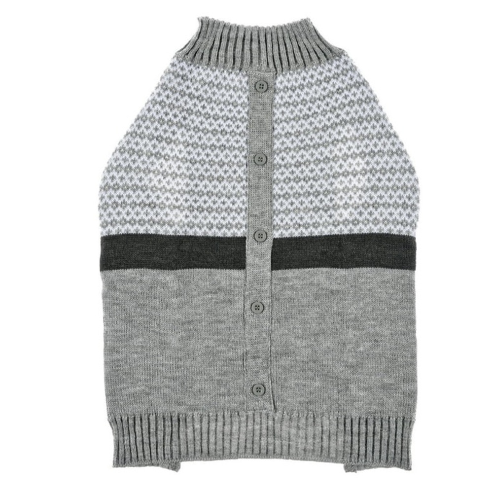 Vibrant Life Gray button front Dog Sweater cardigan Small Very good condition